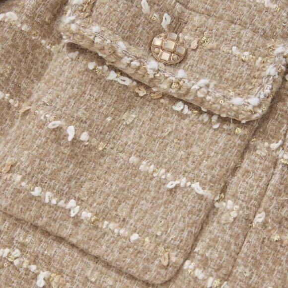 CHICJOC “Florence Sunset” Couture Tweed Coat – Size 36 - Picture 9 of 16